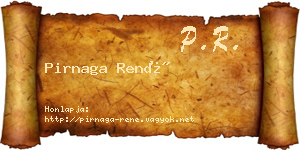 Pirnaga René névjegykártya